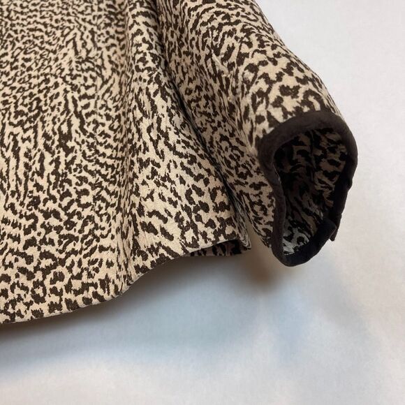 CHICO’S Jacket XL Brown Leopard Print Beaded Sequins Lined Long Sleeve Size 3 - Picture 10 of 12